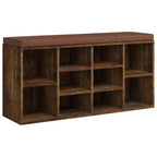 Zapatero madera contrachapada roble ahumado 103x30x48 cm
