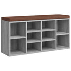 Zapatero madera contrachapada gris Sonoma 103x30x48 cm