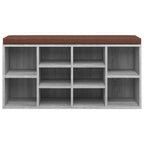 Zapatero madera contrachapada gris Sonoma 103x30x48 cm