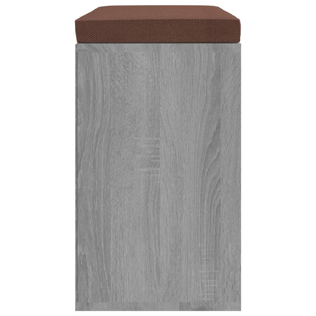 Zapatero madera contrachapada gris Sonoma 103x30x48 cm