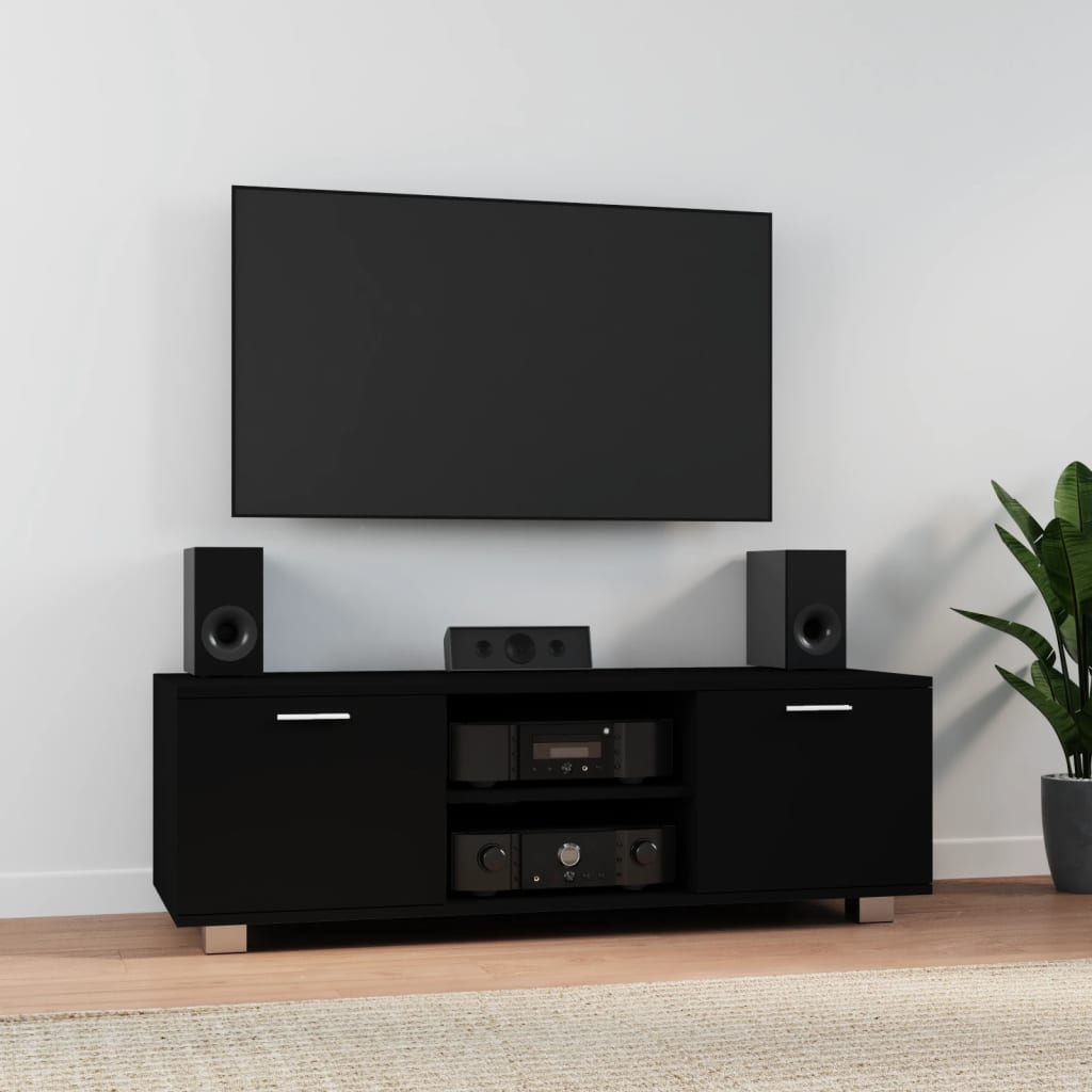 Mueble de TV madera contrachapada gris Sonoma 120x40,5x35 cm
