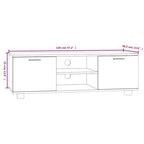 Mueble de TV madera contrachapada gris Sonoma 120x40,5x35 cm
