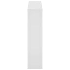 Zapatero con espejo 2 niveles blanco brillo 63x17x67 cm