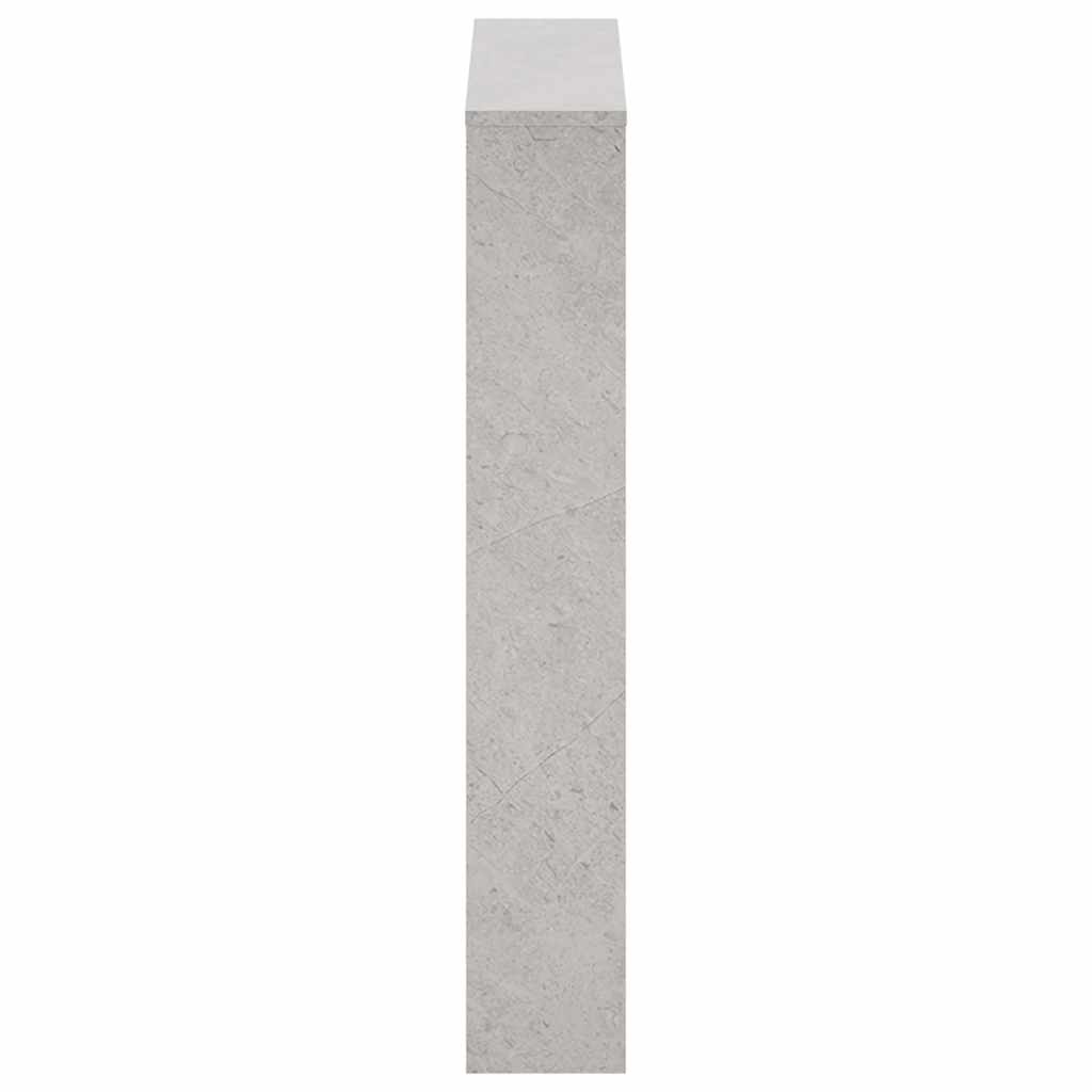 Zapatero y espejo 3 niveles gris hormigón 63x17x102,5 cm