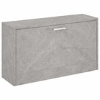 Zapatero madera contrachapada gris hormigón 80x24x45 cm
