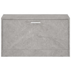 Zapatero madera contrachapada gris hormigón 80x24x45 cm