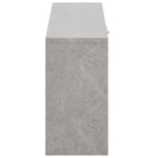 Zapatero madera contrachapada gris hormigón 80x24x45 cm