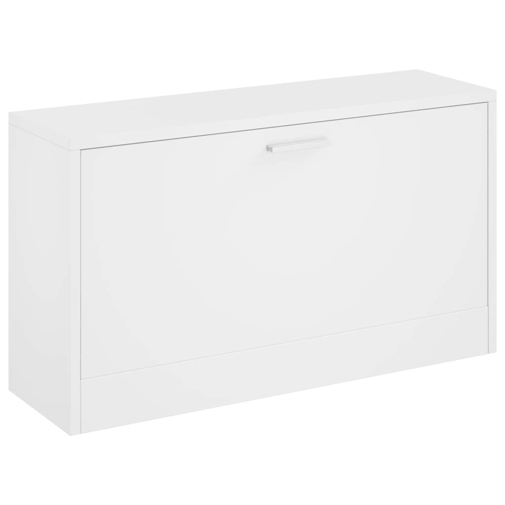 Zapatero blanco brillante 80x24x45 cm madera de ingeniería
