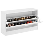 Zapatero blanco brillante 80x24x45 cm madera de ingeniería