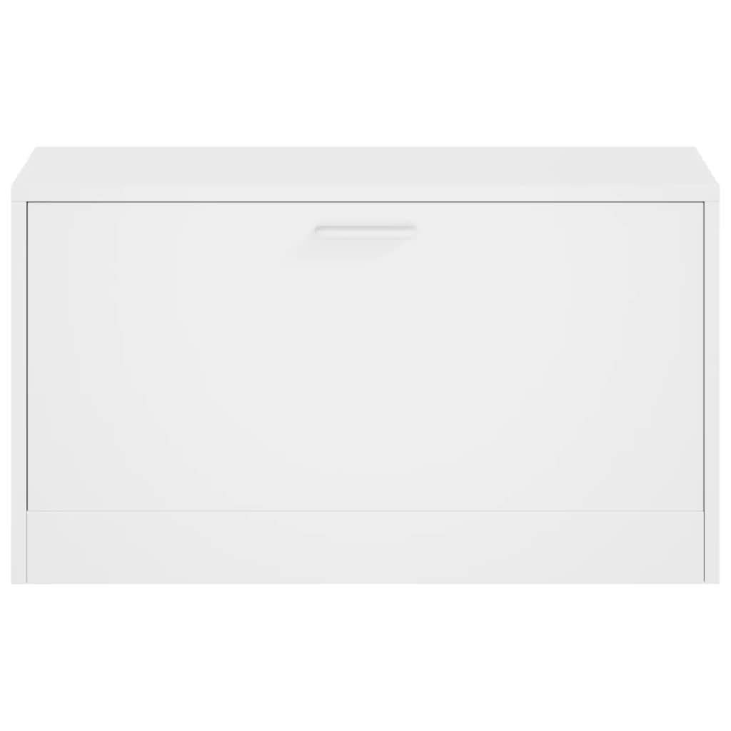 Zapatero blanco brillante 80x24x45 cm madera de ingeniería