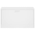 Zapatero blanco brillante 80x24x45 cm madera de ingeniería