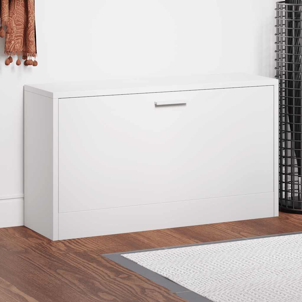 Zapatero blanco brillante 80x24x45 cm madera de ingeniería