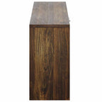 Zapatero madera contrachapada roble ahumado 80x24x45 cm