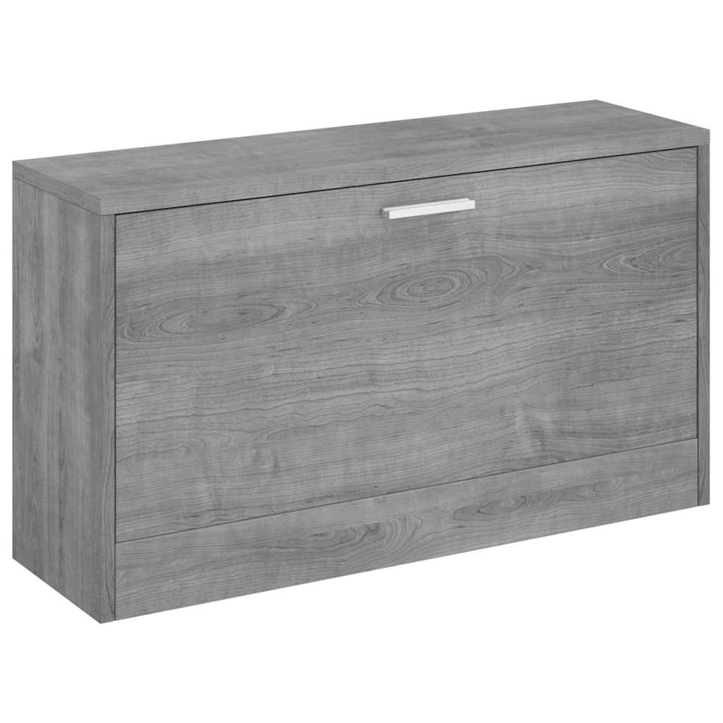 Zapatero madera contrachapada gris Sonoma 80x24x45 cm