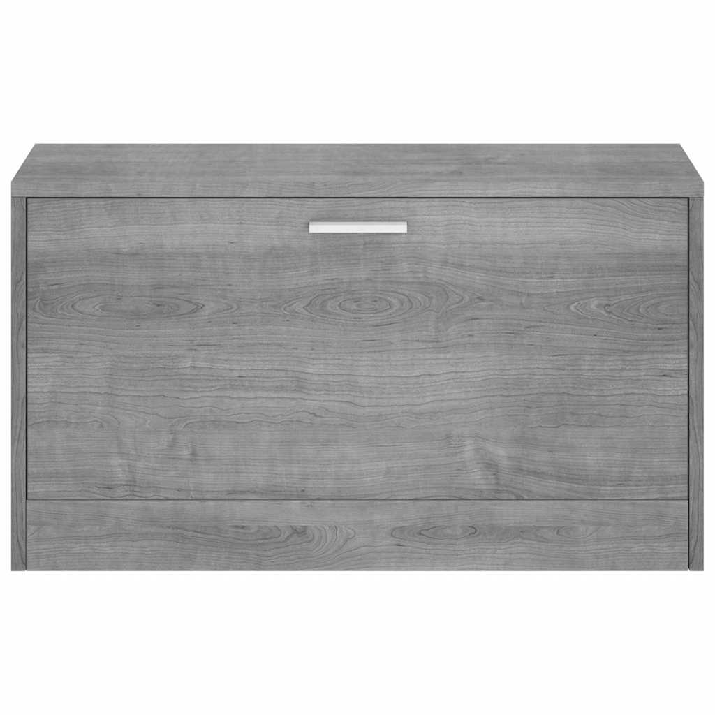 Zapatero madera contrachapada gris Sonoma 80x24x45 cm