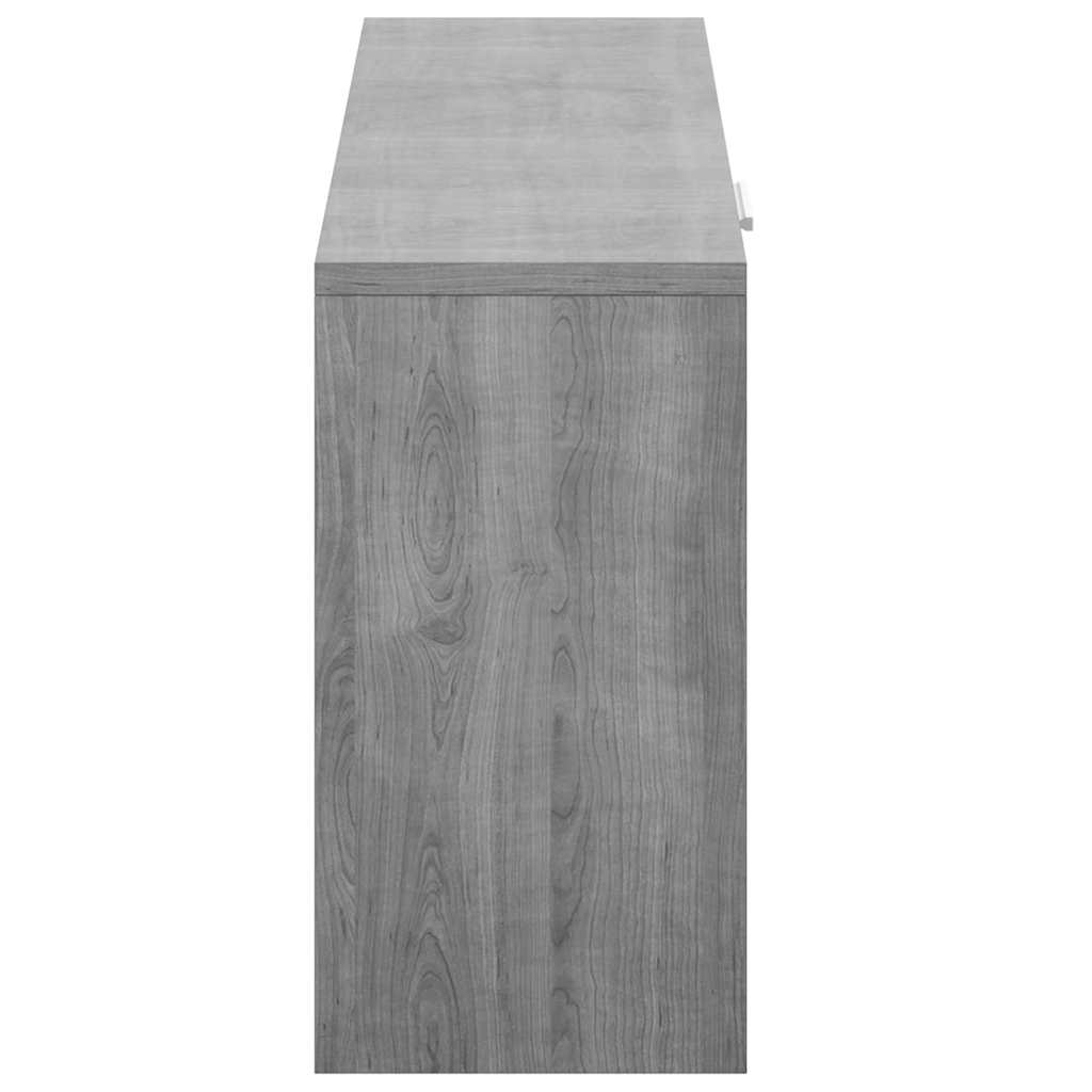 Zapatero madera contrachapada gris Sonoma 80x24x45 cm