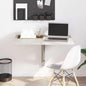 Mesa de pared plegable contrachapada blanco brillo 100x60x56 cm