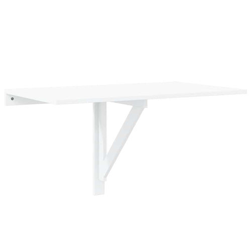 White high-gloss plywood folding wall table 100x60x56 cm