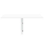 Mesa de pared plegable contrachapada blanco brillo 100x60x56 cm