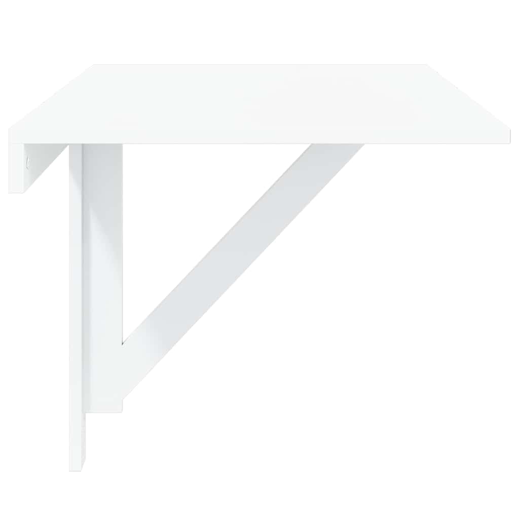 Mesa de pared plegable contrachapada blanco brillo 100x60x56 cm