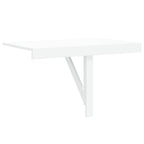 Mesa de pared plegable contrachapada blanco brillo 100x60x56 cm
