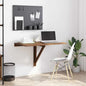 Mesa de pared plegable contrachapada blanco brillo 100x60x56 cm