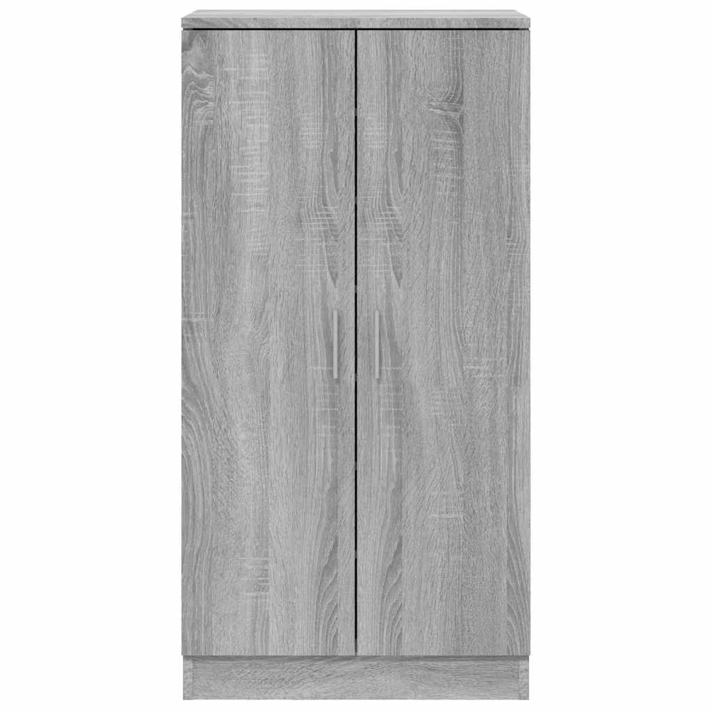 Mueble zapatero madera contrachapada gris Sonoma 55x35x108 cm