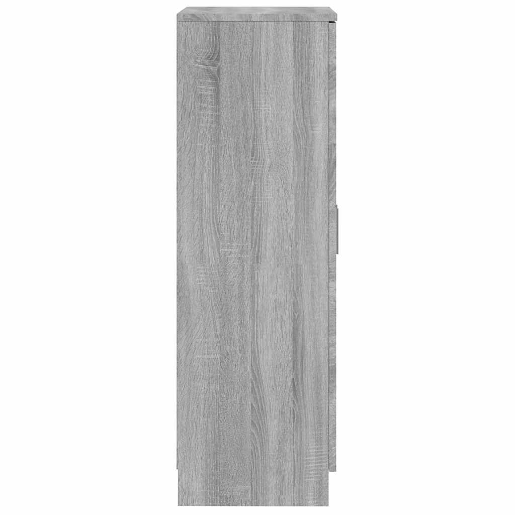 Mueble zapatero madera contrachapada gris Sonoma 55x35x108 cm
