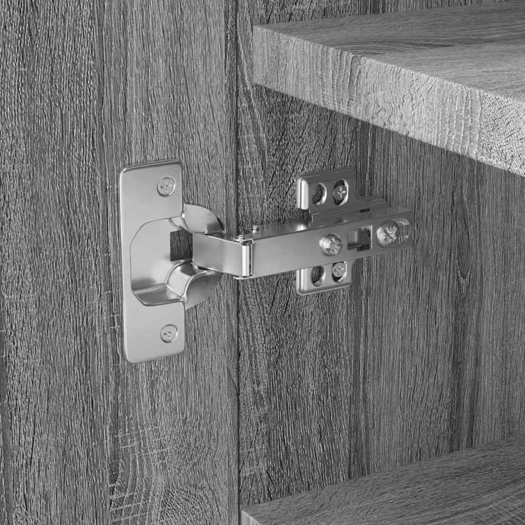 Mueble zapatero madera contrachapada gris Sonoma 55x35x108 cm