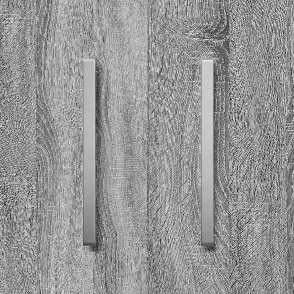 Mueble zapatero madera contrachapada gris Sonoma 55x35x108 cm