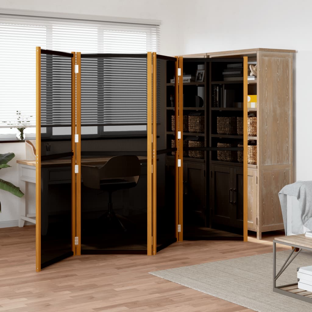 Biombo divisor de 3 paneles azul oscuro 210x180 cm