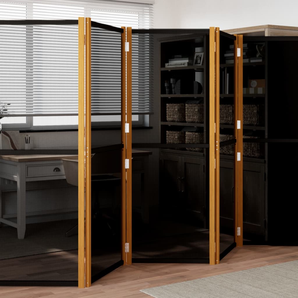Biombo divisor de 3 paneles azul oscuro 210x180 cm