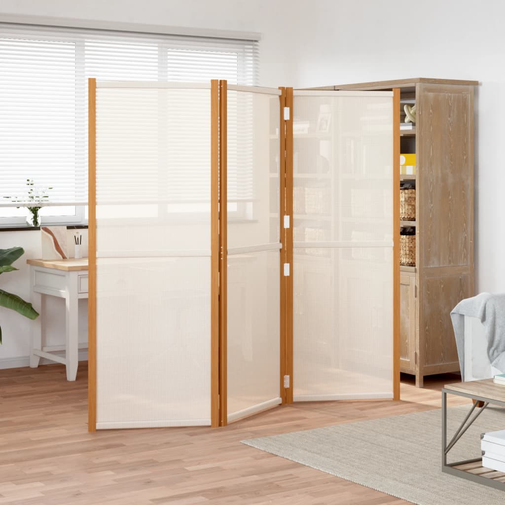 Biombo divisor de 3 paneles azul oscuro 210x180 cm