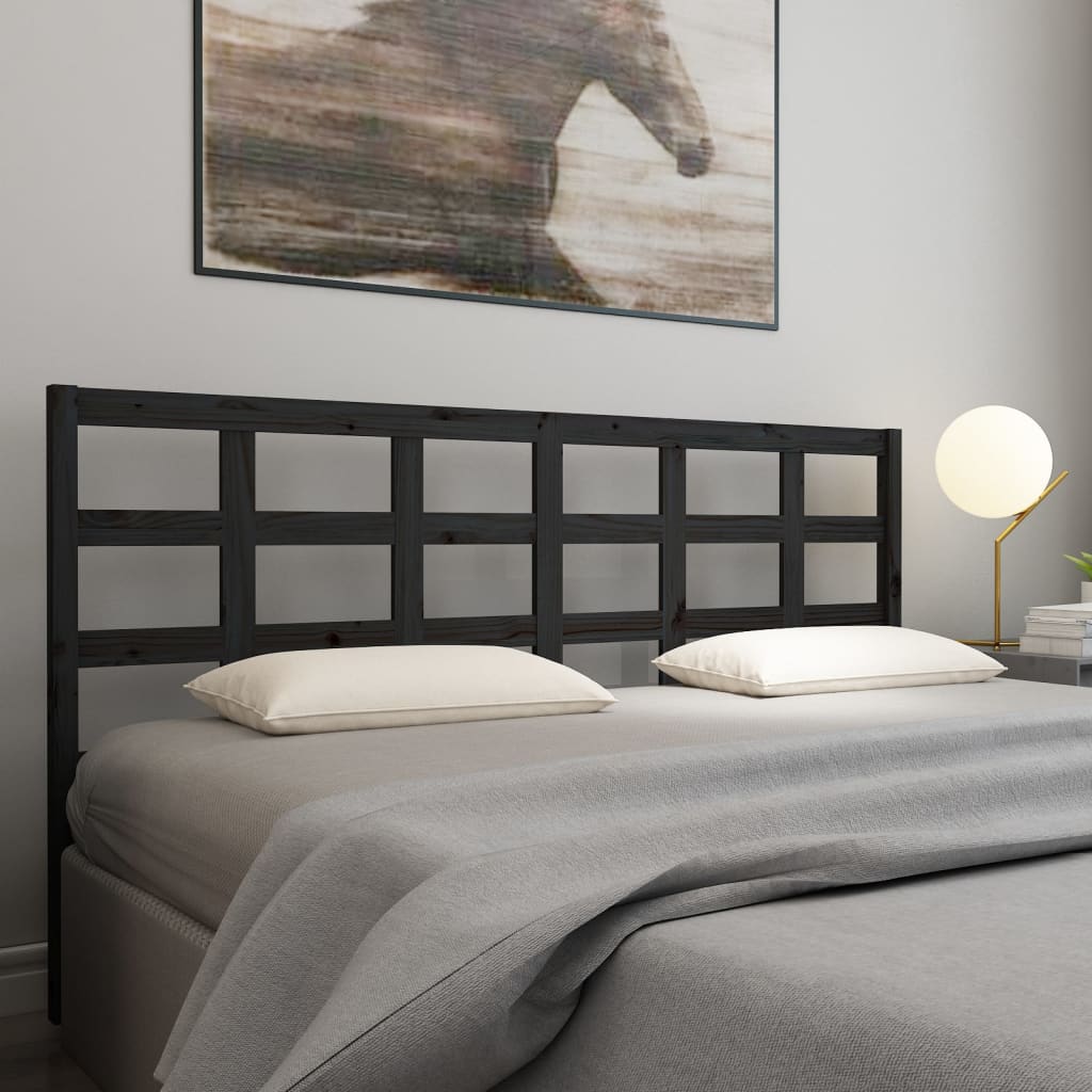 Cabecero cama madera contrachapada blanco brillo 200x1,5x80 cm