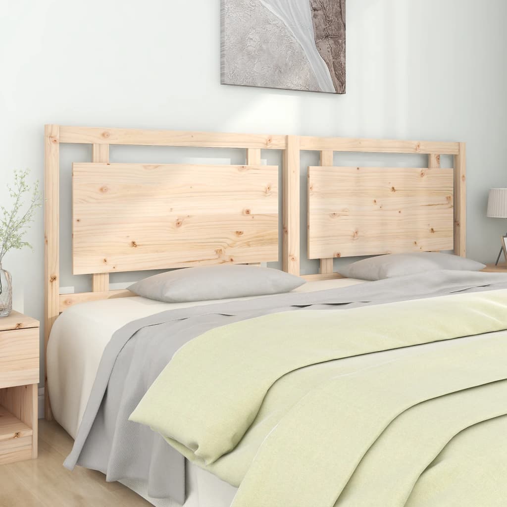 Cabecero cama madera contrachapada blanco brillo 200x1,5x80 cm