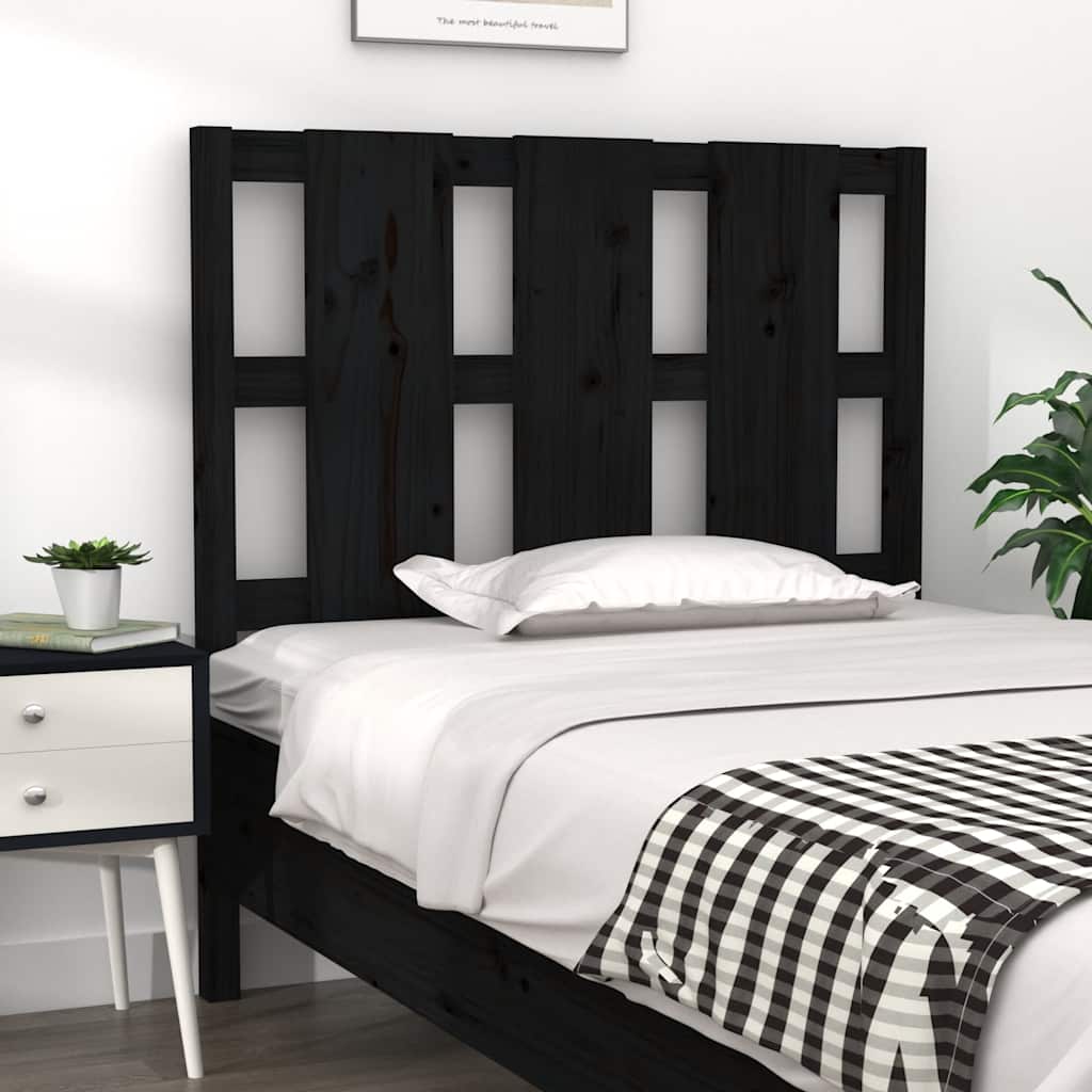 Cabecero cama madera contrachapada blanco brillo 200x1,5x80 cm