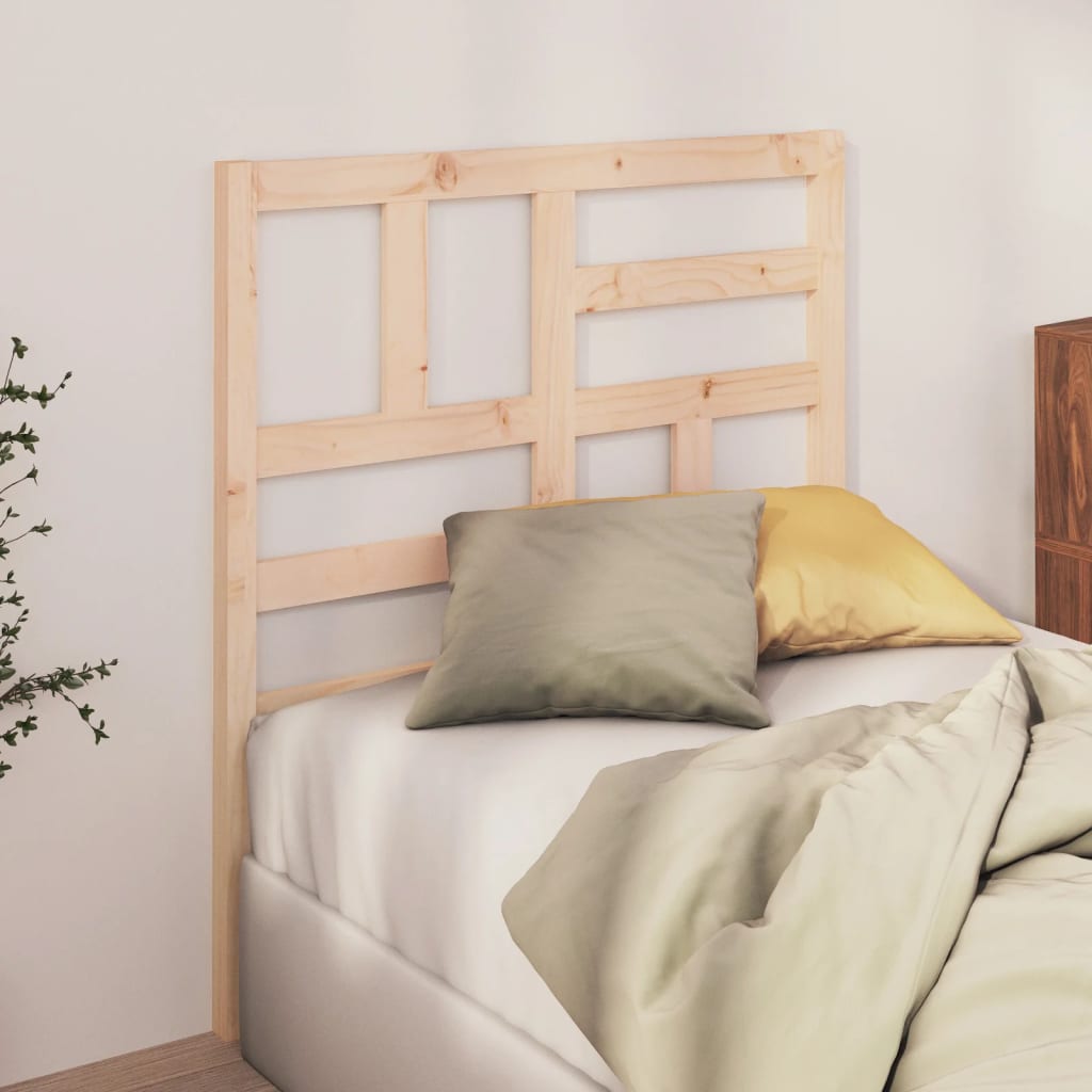Cabecero cama madera contrachapada blanco brillo 200x1,5x80 cm