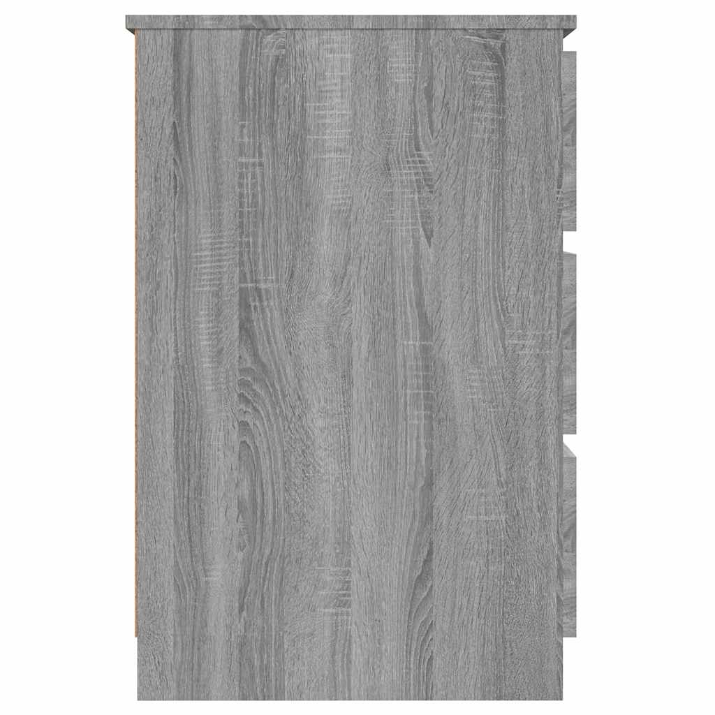 Escritorio de madera contrachapada gris Sonoma 140x50x77 cm