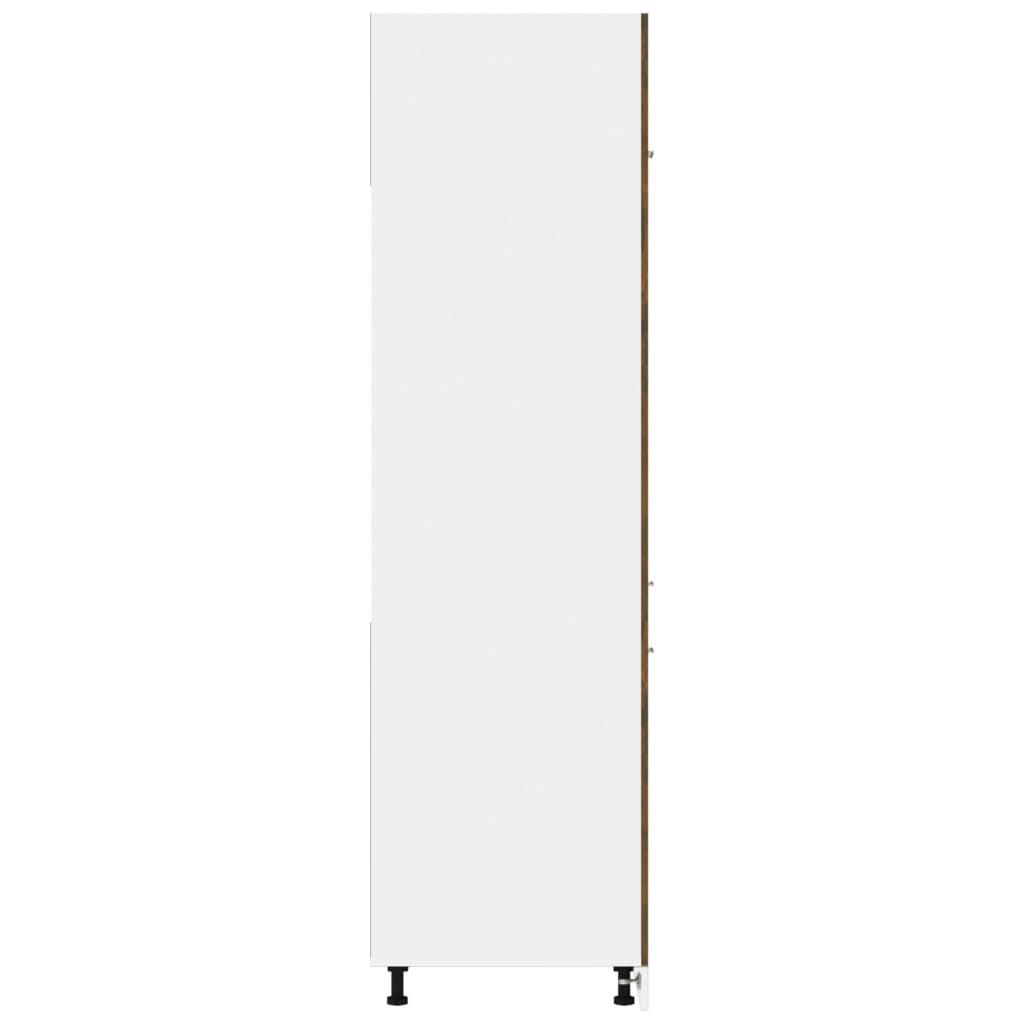 Armario frigorífico "Lyon" de roble ahumado, 60 x 57 x 207 cm, madera de ingeniería,