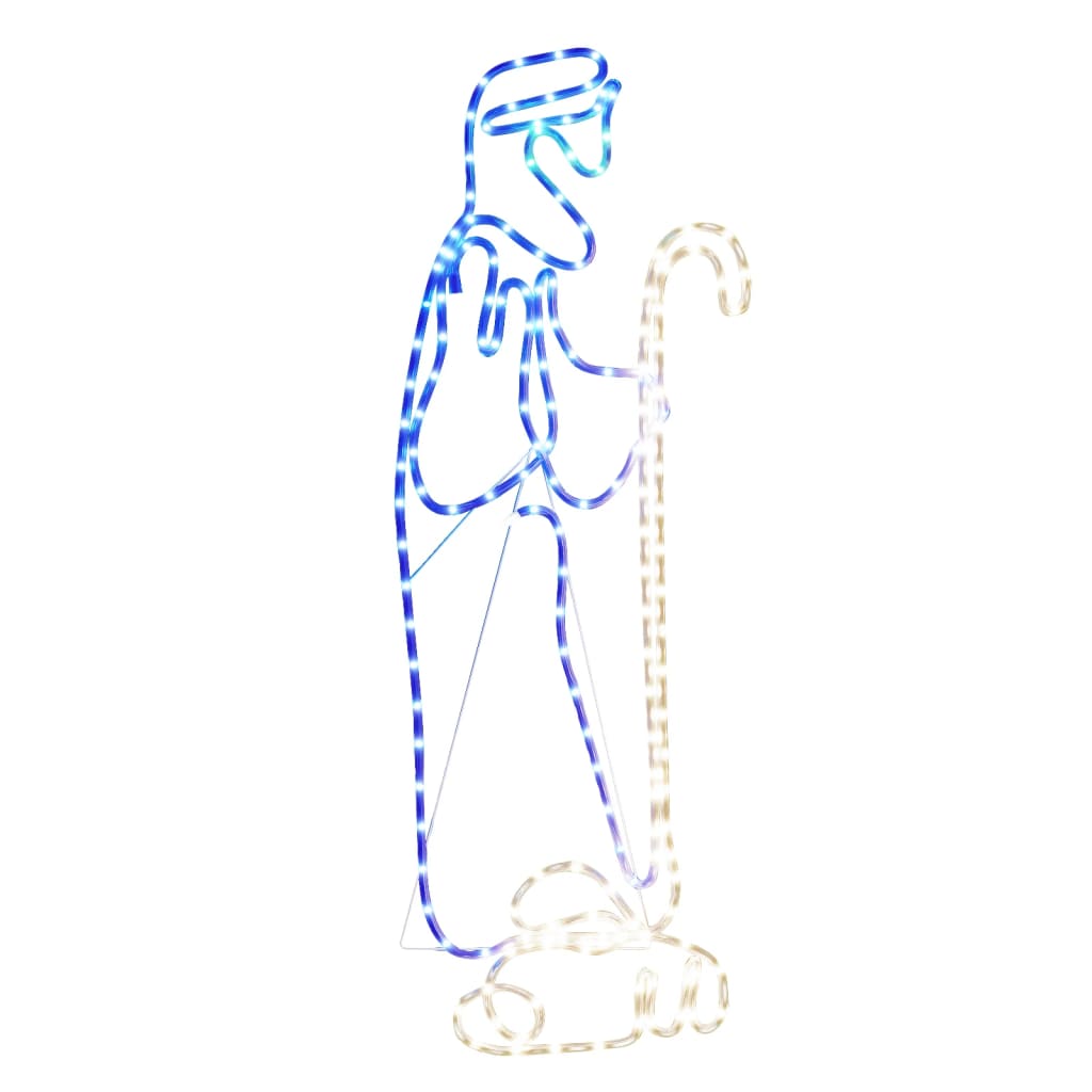 Figuras de Navidad de pastor y cordero con 168 LED 102,5x35 cm