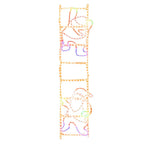 Figura plegable de Papá Noel en escalera con 552 LEDs 50x200 cm