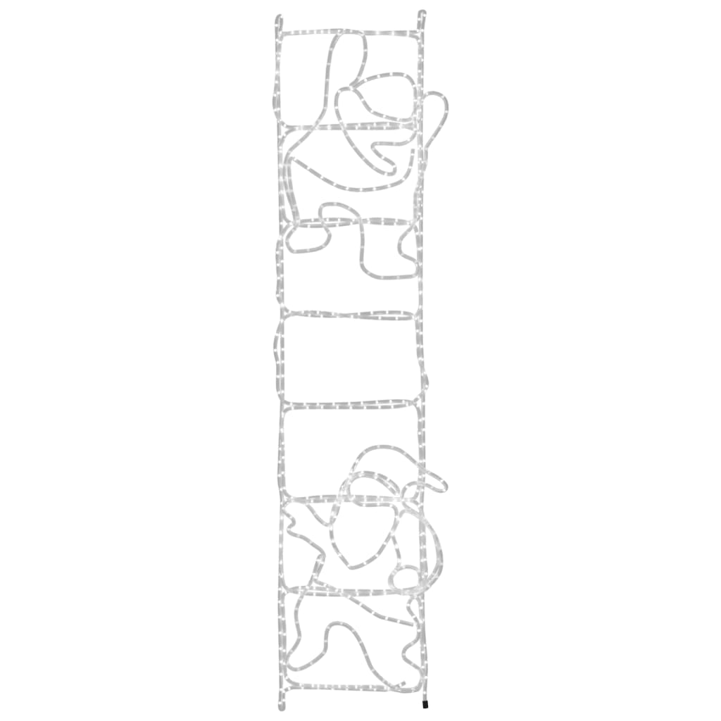 Figura plegable de Papá Noel en escalera con 552 LEDs 50x200 cm