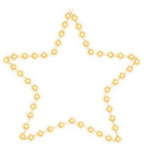 Figura de estrella de Navidad con 48 LEDs blanco cálido 56 cm
