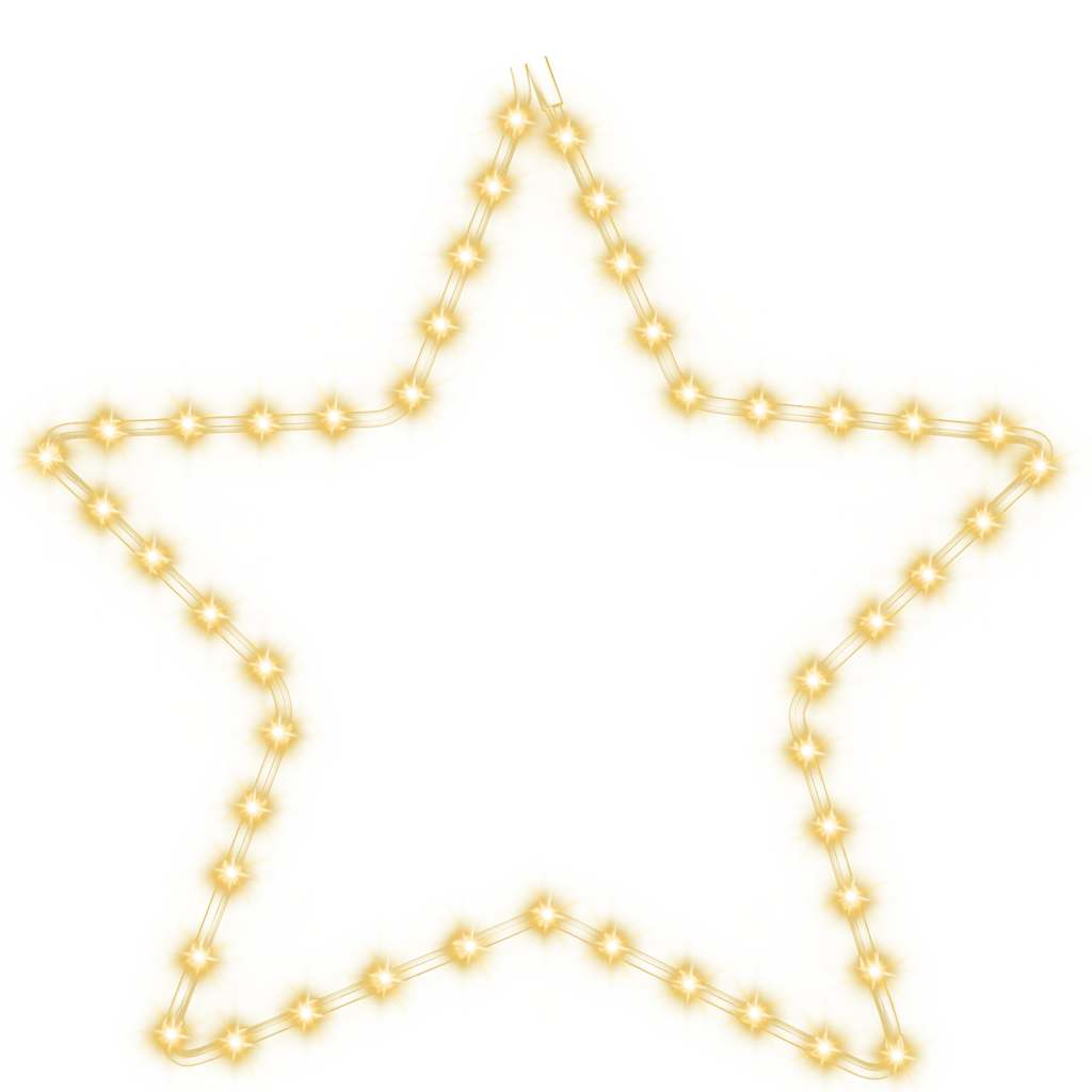 Figura de estrella de Navidad con 48 LEDs blanco cálido 56 cm