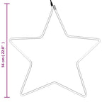 Figura de estrella de Navidad con 48 LEDs blanco cálido 56 cm
