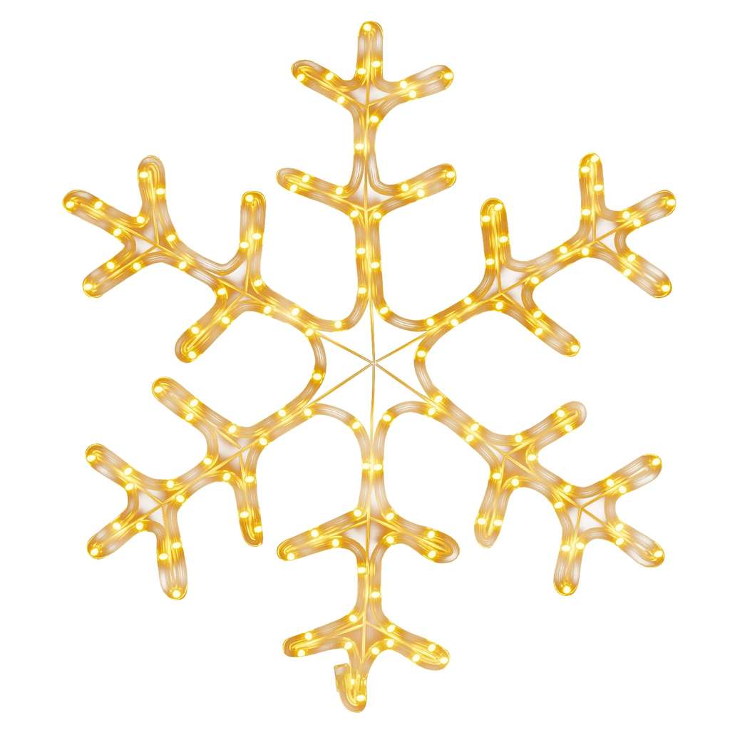 Figura de Navidad copo de nieve 144 LEDs blanco cálido 59x59 cm