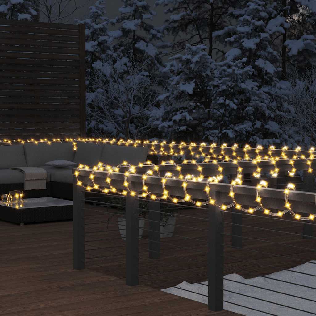 Tira de luces compacta con 1000 LED PVC blanco cálido 25 m