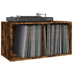 Caja para discos de vinilo contrachapado color roble 71x34x36cm