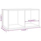 Caja para discos de vinilo contrachapado color roble 71x34x36cm