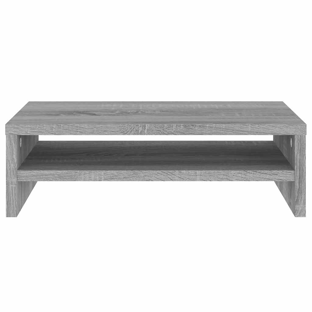 Soporte de monitor madera contrachapada gris Sonoma 42x24x13 cm